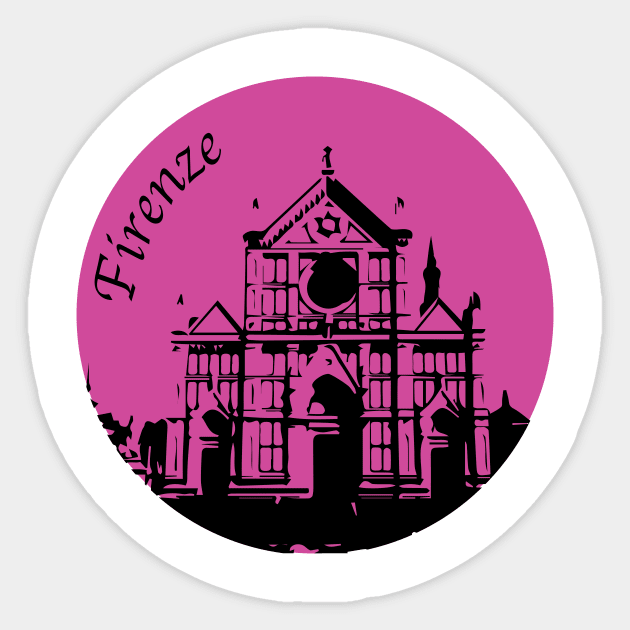 Santa Croce, Florence, Italy Sticker by NickiPostsStuff